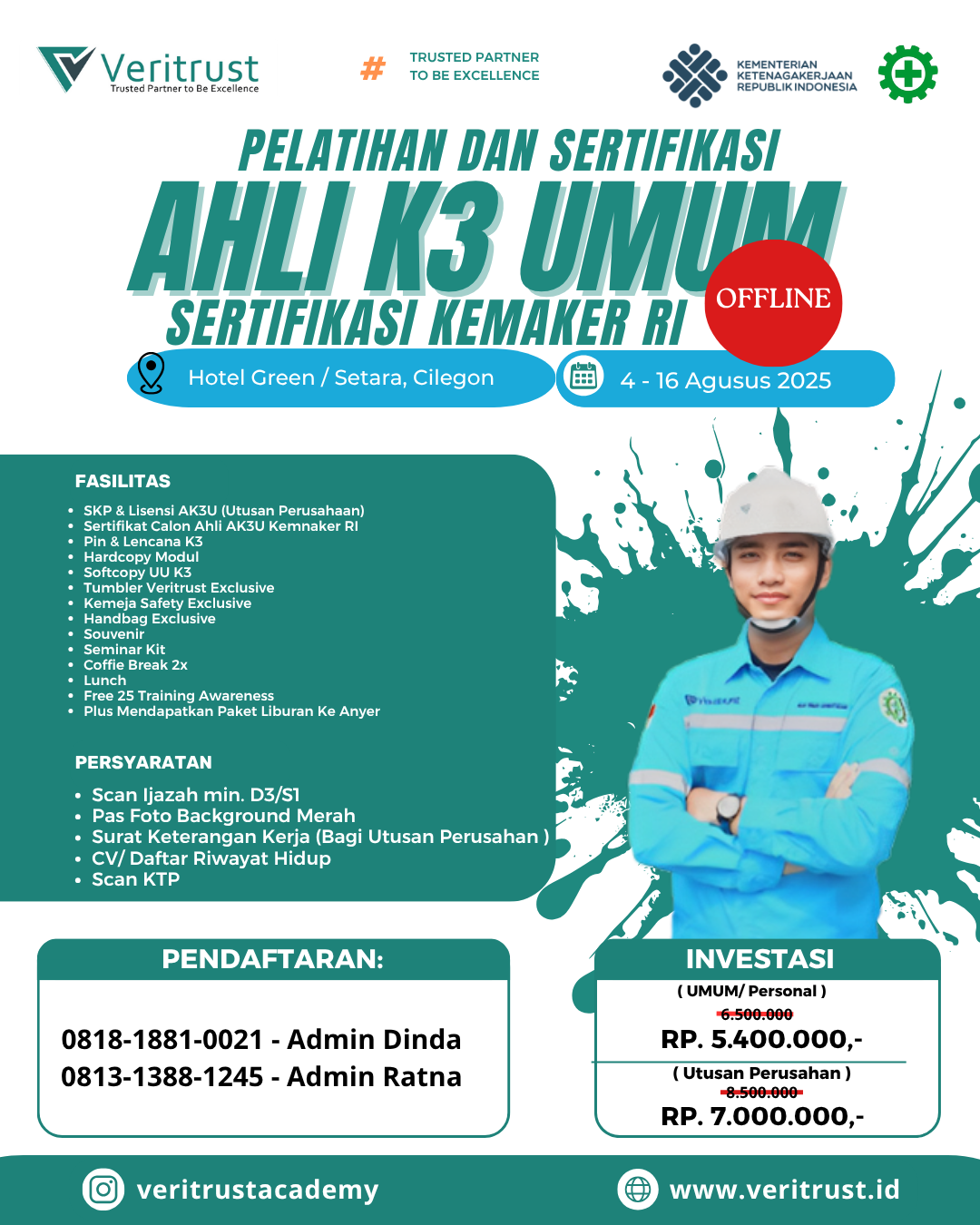 Ahli K3 Umum Kemnaker RI Offline