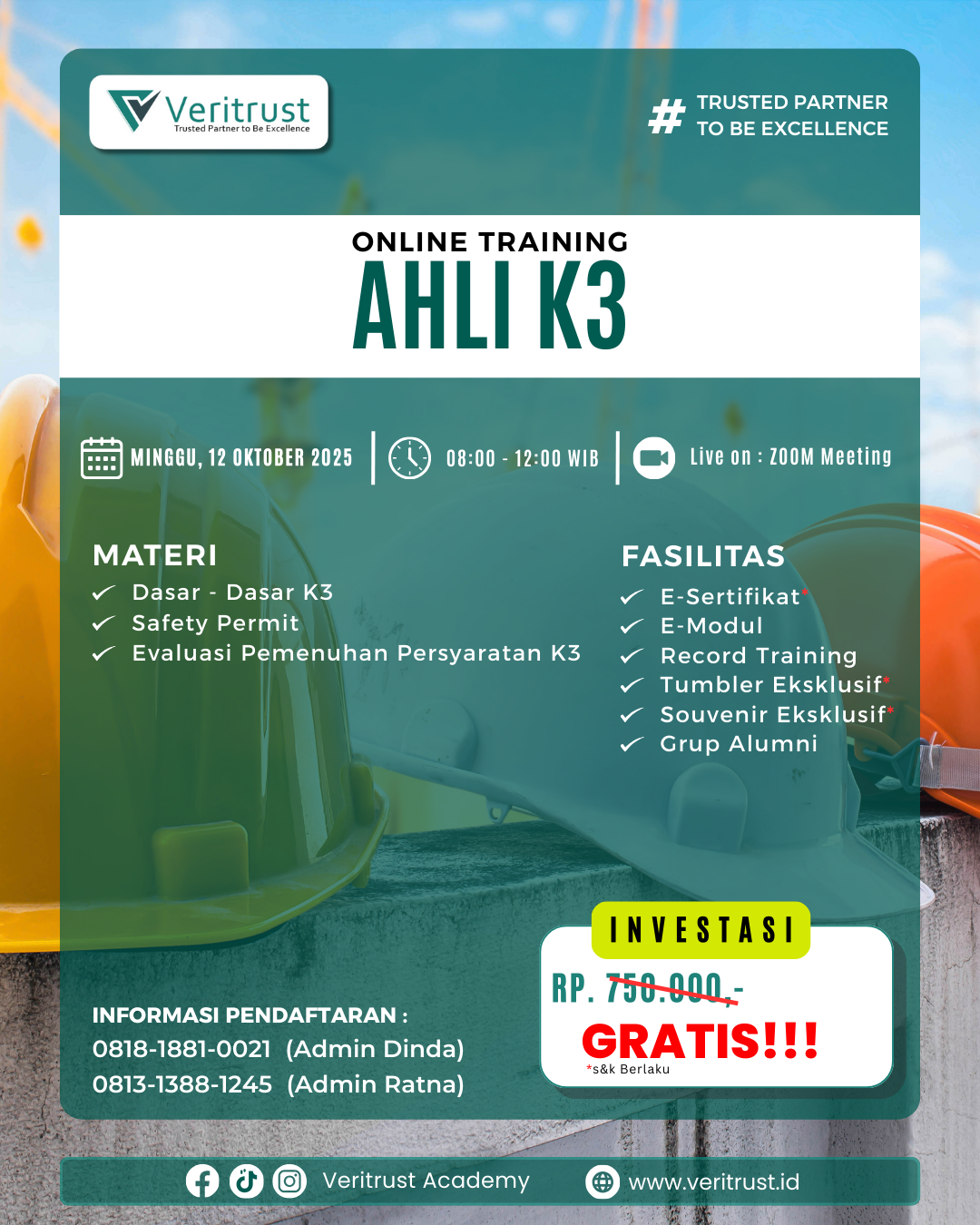Pelatihan Ahli K3 gratis