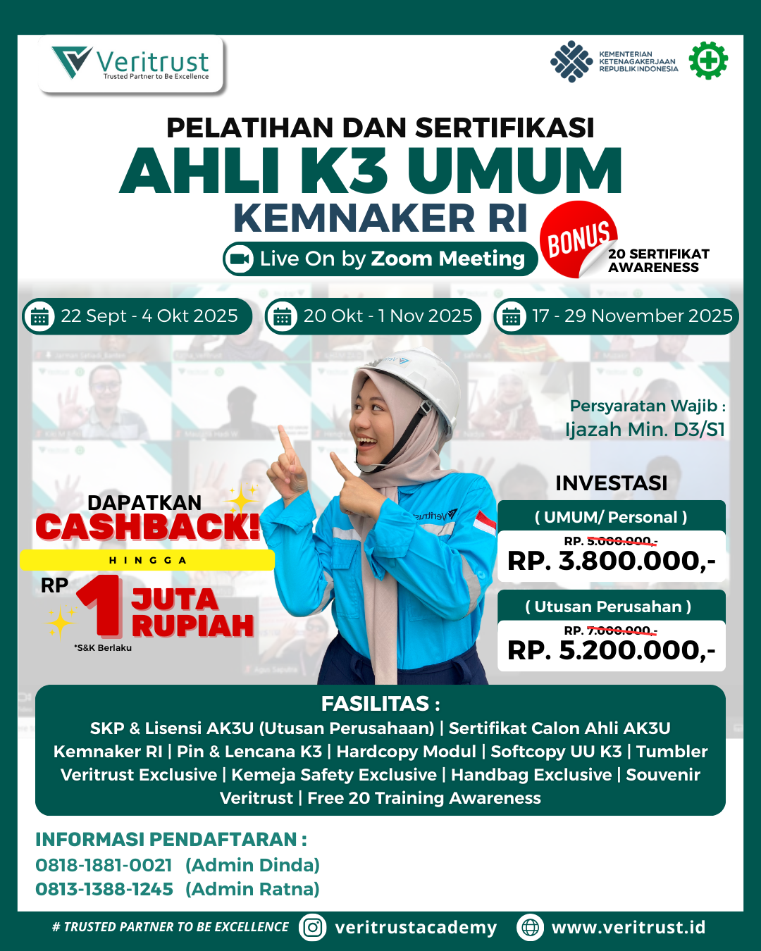 AK3U Kemnaker RI Murah