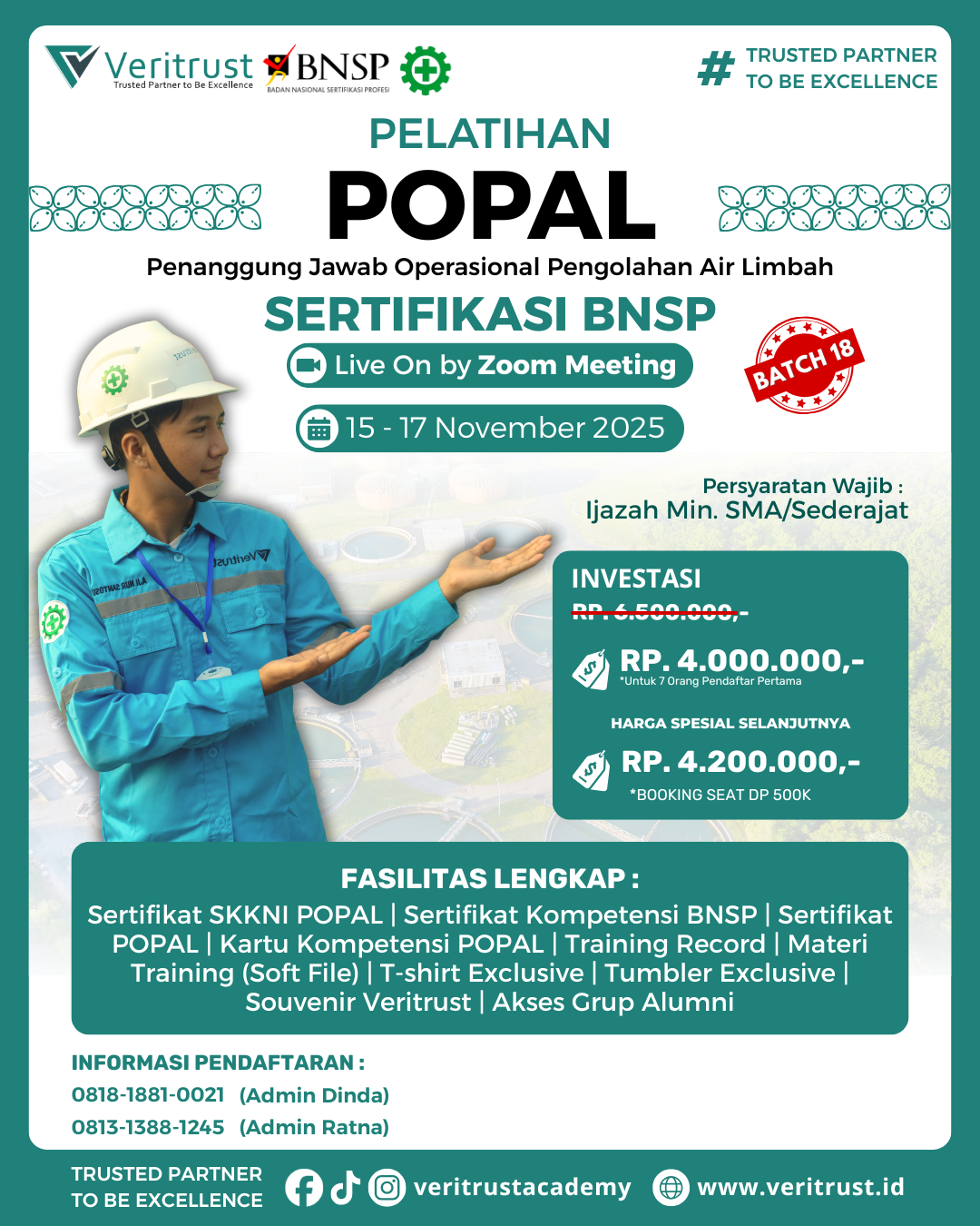 Pelatihan POPAL Sertifikasi BNSP Termurah