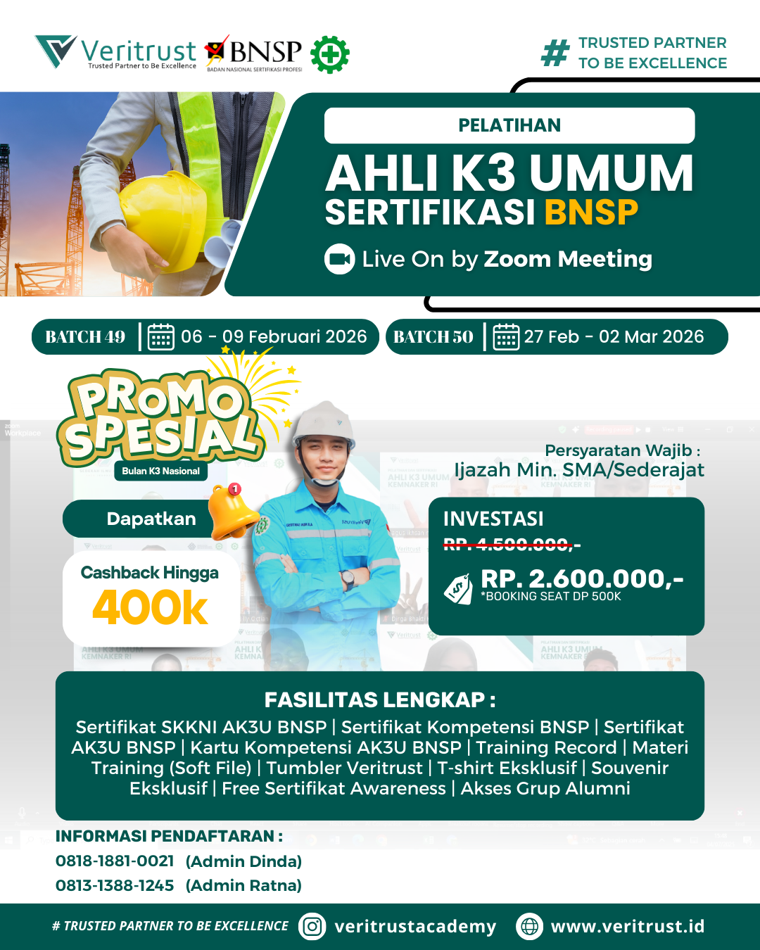 Pelatihan Ahli K3 Umum BNSP