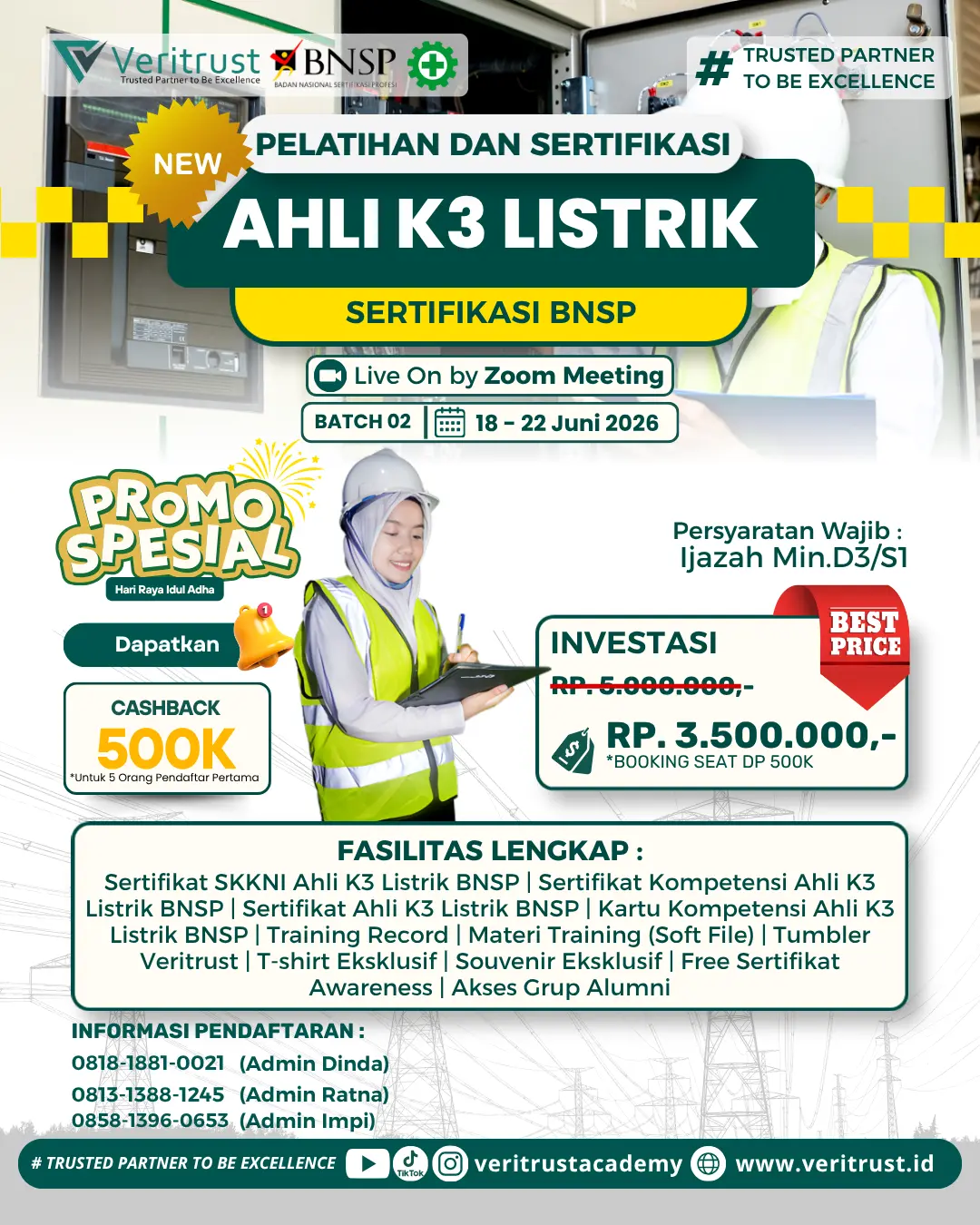 Pelatihan Ahli K3 Listrik Sertifikasi BNSP