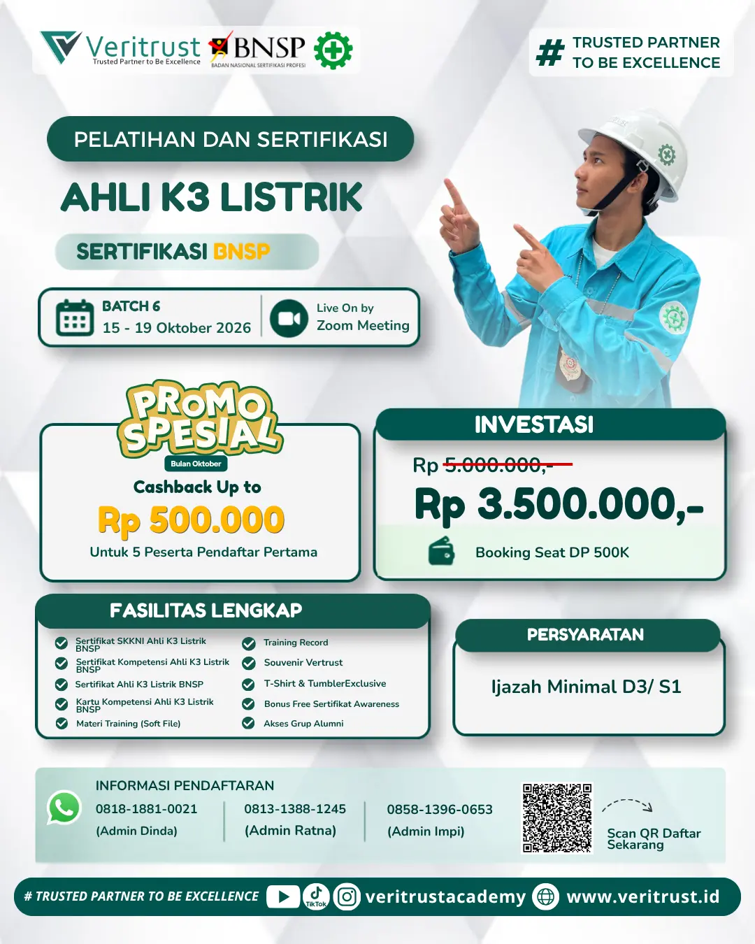 Sertifikasi Ahli K3 Listrik BNSP