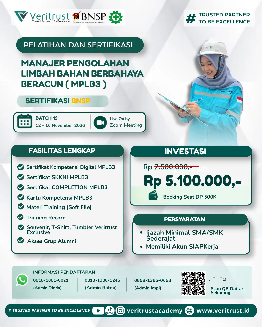 Pelatihan Limbah B3 Sertifikasi BNSP