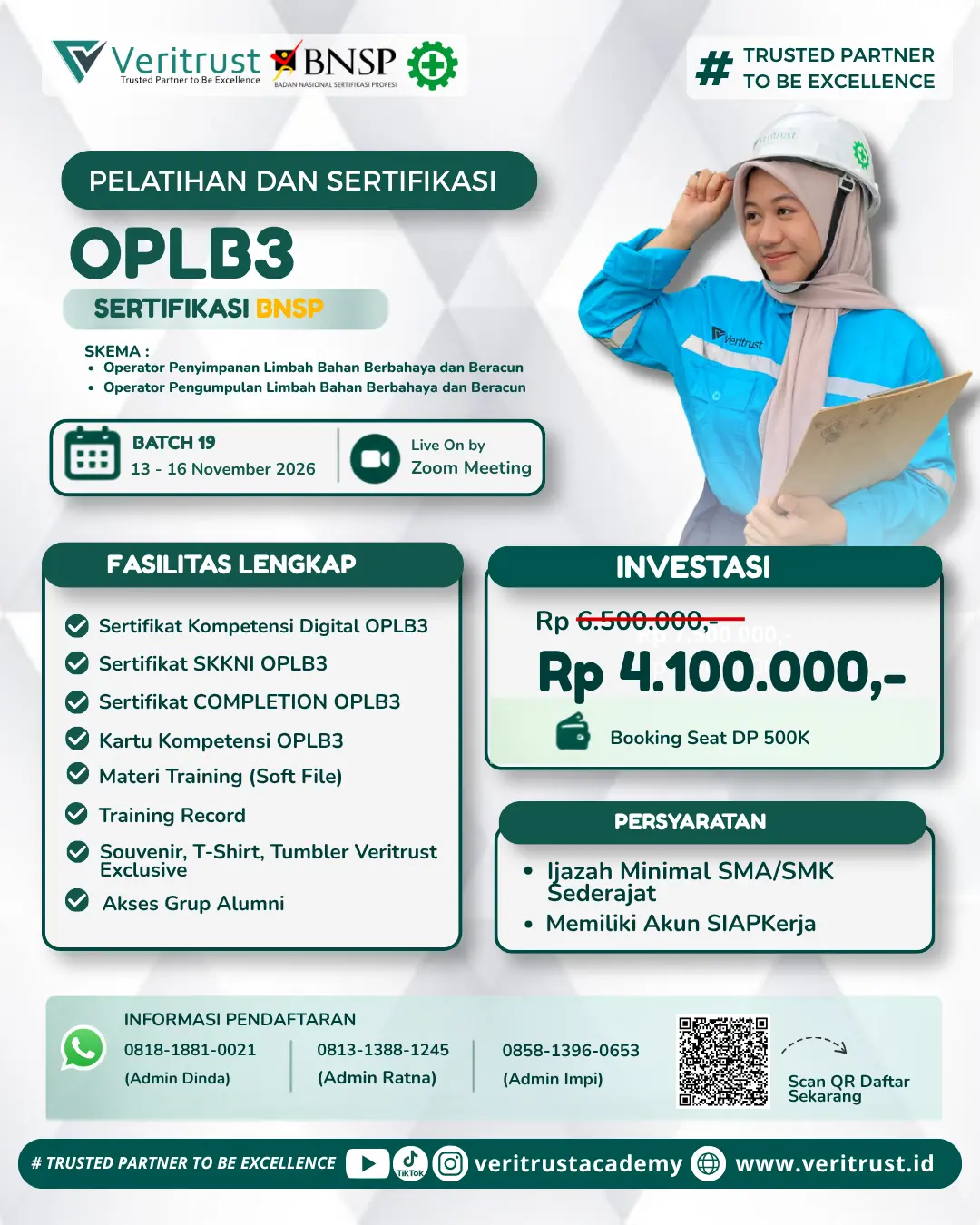 Sertifikasi OPLB3 Sertifikasi BNSP